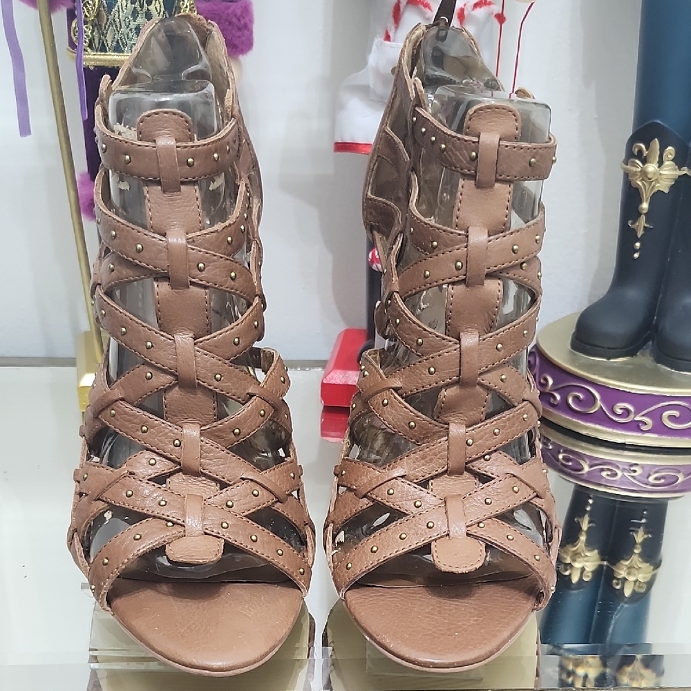 Nine West Brown Gladiator Sandals